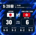 第20回アジア競技大会 水球男子 日本30-6香港